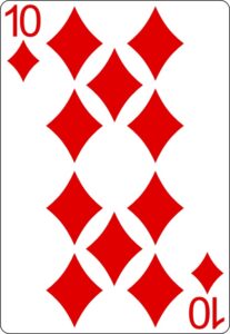 Игральная карта Десятка Бубен: гадание и значение